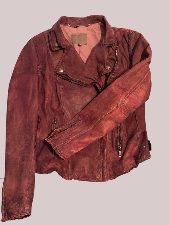 Muubaa Jackets & Blazers - Gorgeous MUUBAA lamb leather Distressed moto jacket in the rare Chestnut